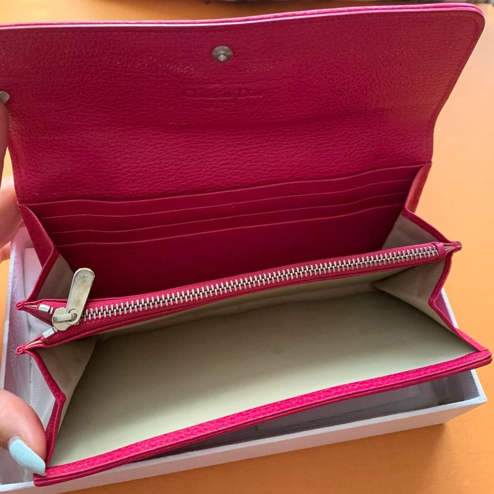 SOLD❗️Beautiful Dior🌺🌺 Fabric Canvas Wallet 
in gorgeous pink - RARE style - Picture 13 of 16